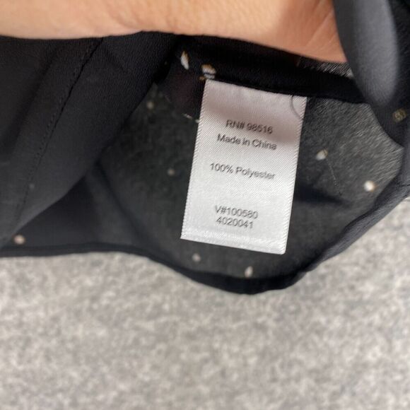 5/$45 Coldwater Creek Blouse Women S Small Black Striped Long Sleeve Round Neck - Picture 6 of 9